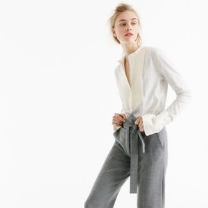 J.Crew Tuxedo Inspired Long Sleeve Shirt Blouse